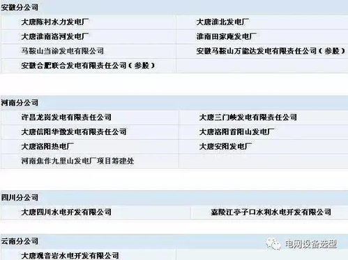 五大電力集團公司下屬電廠 部分 明細 留著很有用