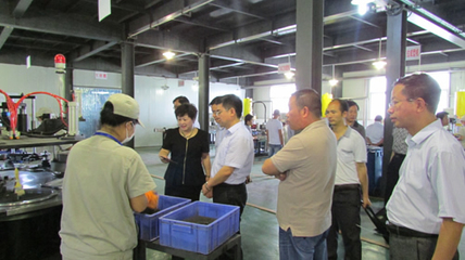 全州項目建設觀摩組一行到富城實業公司實地觀摩